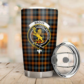 Clan Broun Ancient Tartan Crest Tumbler XO19 Clan Brown / Broun Tartan Today